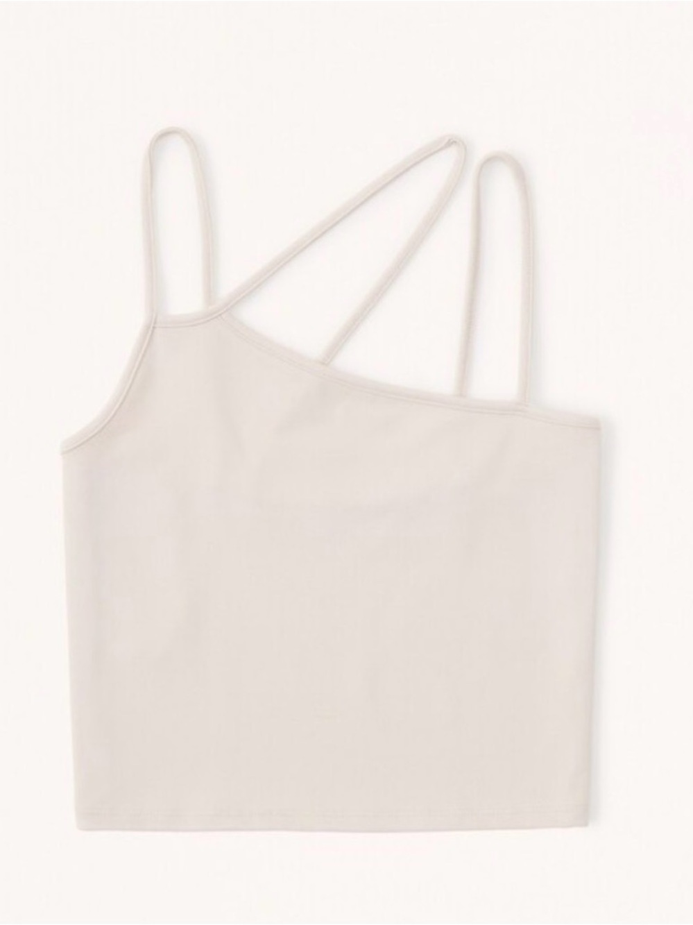 Abercrombie Asymmetrical Spaghetti Strap Tank Top - Cream Size XS